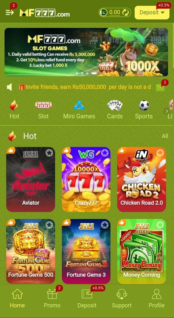 MF777 Game APK Download Interface Page